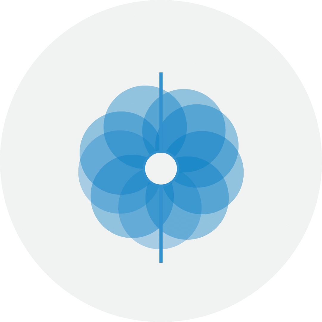 Blue flower bloom icon from NovaMuse logo